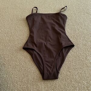 SKIMS Brown One Piece Swimsuit